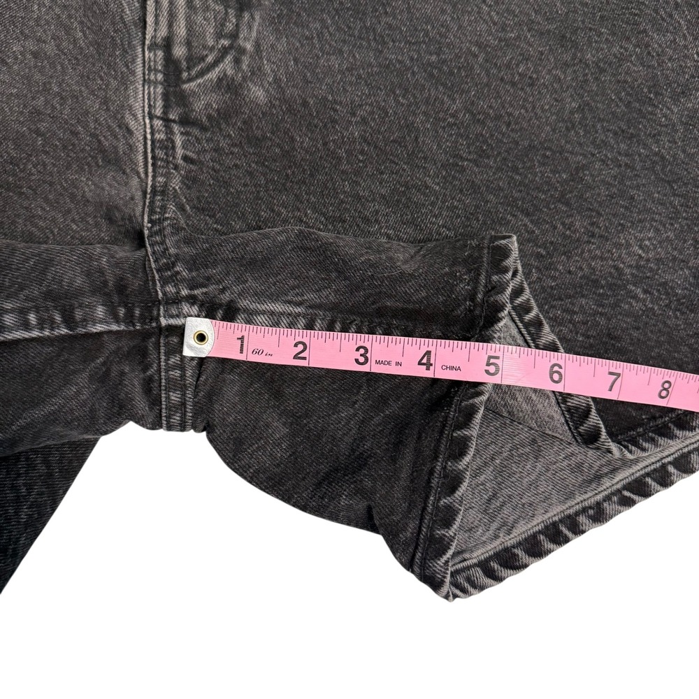 Zara | High Waisted Faded Black Denim Shorts Cotton Size US 14 - Picture 12 of 12